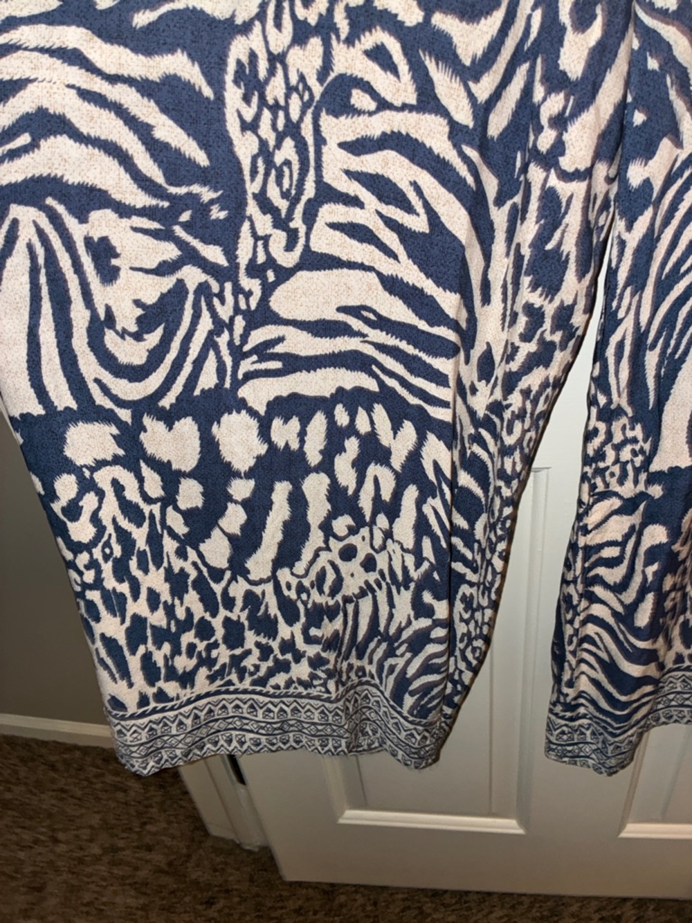 Molly Bracken Women’s Zebra Wide Leg Pants Sz M Top Sz S this is a set. - Picture 6 of 14